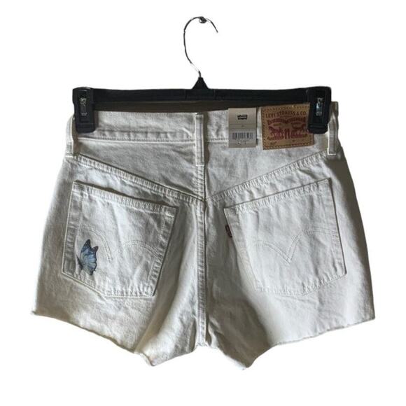 Levi's 501 Jean Shorts ButterflyPrint Raw Hem Women's Size 27 Button Fly New - Picture 4 of 14